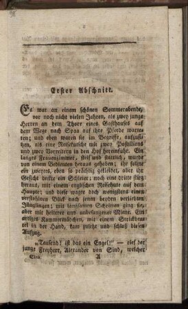 Erste Abtheilung Erster Abschnitt. - Zehnter Abschnitt.