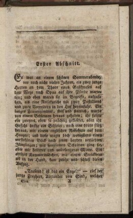 Erste Abtheilung Erster Abschnitt. - Zehnter Abschnitt.