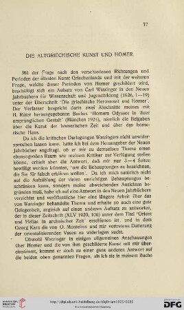 50: Die altgriechische Kunst und Homer