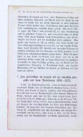 C. Das Kaiserthum im Kampfe mit der römischen Hierarchie und ihren Verbündeten (1056 - 1273)