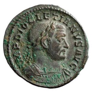 Münze, Follis, 302 - 303 n. Chr.