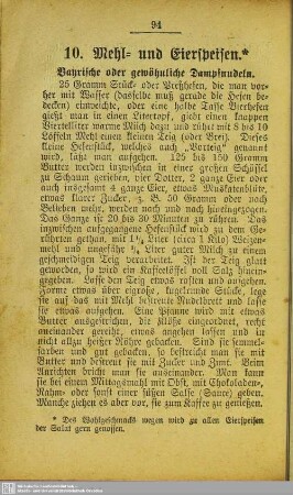 10. Mehl- und Eierspeisen