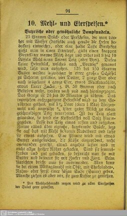 10. Mehl- und Eierspeisen