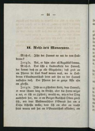 14-36, II. Reife in's Manoeuvre