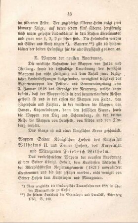 E. Wappen der neusten Anordnung.