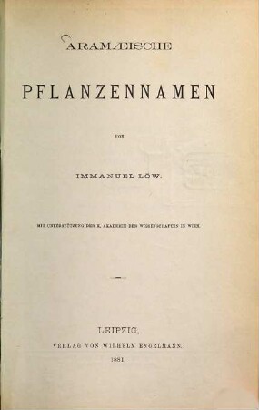 Aramaeische Pflanzennamen