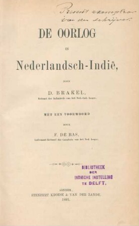 De oorlog in Nederlandsch-Indië