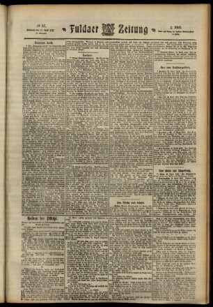 Zweite Ausgabe vom Mittwoch, den 17. April 1912.