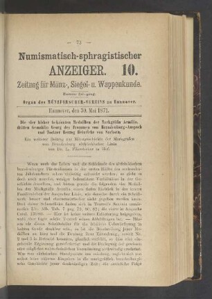 10. 30. Mai 1871