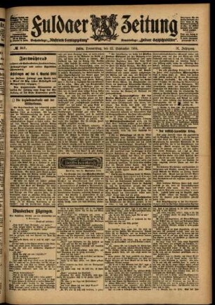 Ausgabe vom Donnerstag, den 22. September 1904.