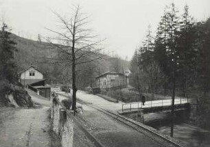Rabenau-Spechtritz (Kreis Freital). Bahnhof Spechtritz-Mühle im Rabenauer Grund