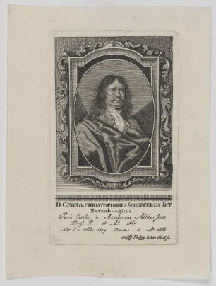 Bildnis des Georg Christophorus Schefferus