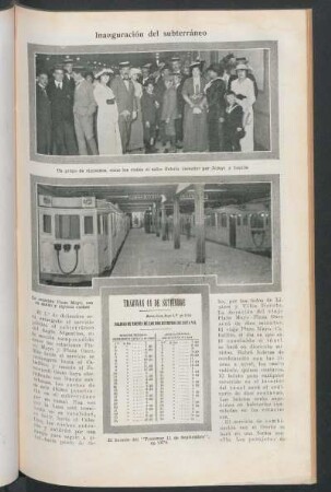 Inauguración del subterráneo