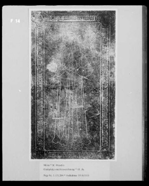 Grabplatte Relief