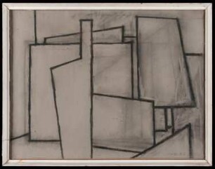 Kohlezeichnung der Künstlerin Christa Eichler, o.T., 1967