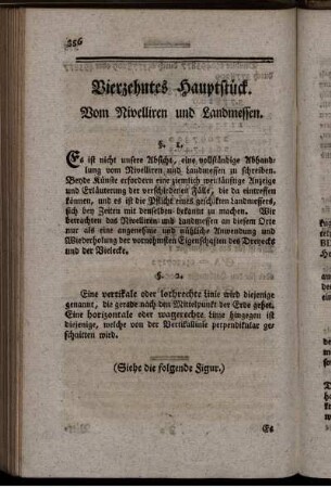 Vierzehntes Hauptstück. Vom Nivelliren und Landmessen.