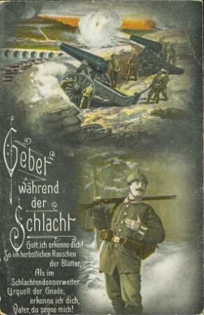 Gebet während der Schlacht Gott, ich erkenne dich