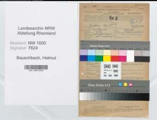 Entnazifizierung Helmut Bauschbach, geb. 26.03.1920 (Postbeamter)