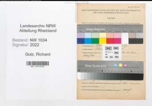 Entnazifizierung Richard Golz , geb. 04.05.1908 (Wallmeister)