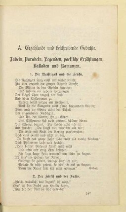 A. Erzählende und beschreibende Gedichte