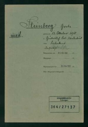 Grete Steinberg (1910-1943)