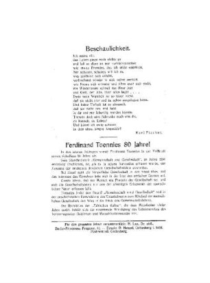 Beschaulichkeit