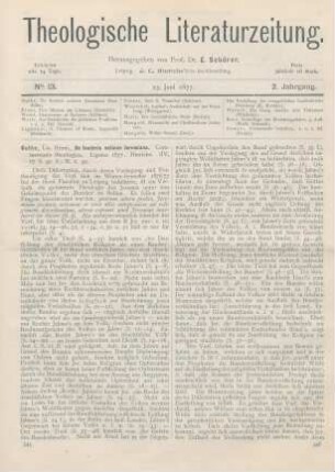 345-349 [Rezension] Guthe, Herm., De foederis notione Jeremiana. Commentatio theologica