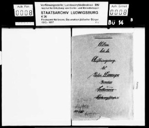 Danziger, Isidor *31.12.1856 16.08.1939 in Stuttgart gest. Danziger, Regina geb. Baumann *17.08.1859 [Schwerin] 1942 dep. [22.08. nach Theresienstadt, dort gest. 07.09.1942] Wohnorte: Heilbronn, Stuttgart, Eschenau