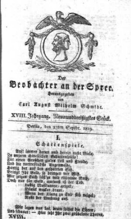 39. Stueck, 27. September 1819