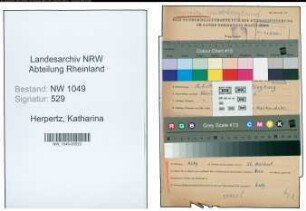 Entnazifizierung Katharina Herpertz , geb. 10.02.1906 ()