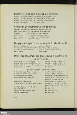 Seitherige Leiter und Kassierer der Sparkasse