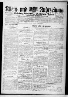 Rhein- und Ruhrzeitung : Tageszeitung für das niederrheinische Industriegebiet und den linken Niederrhein : das Blatt der westdeutschen Binnenschiffahrt