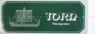 Werbeaufkleber für "Torn"-Zigaretten