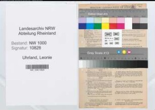 Entnazifizierung Leonie Uhrland, geb. 10.01.1902 (Verw.Angestellte)
