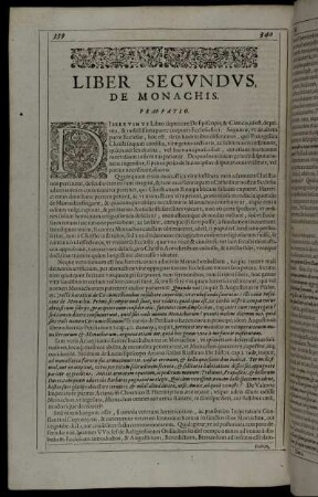 Liber Secundus, De Monachis.