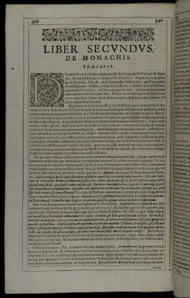 Liber Secundus, De Monachis.