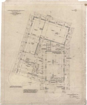Gsaenger, Gustav; Augsburg (Bayern), Lechhauserstr. / Am Jakobertor ; Laubenhof- Wohnhochhaus - Grundriss EG