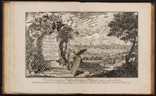 Prospecte aller Nürnbergischen Stædtlein, Markt-Flecken, und Pfarr-Dörffer. accurat abgezeichnet von M.G. Lampferdtinger. Nürnberg in Verlag bey Cph. Melch. und Matth. Roth. Gebrüdere. Mit Wappendreipass der Stadt Nürnberg und Ansicht: Nürnberg