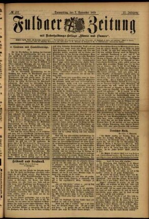 Ausgabe vom Donnerstag, den 07. November 1895.