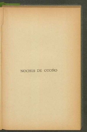 Noches de otoño