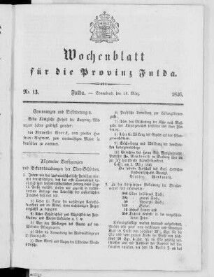 Nr. 13, Ausgabe vom 28. März 1846