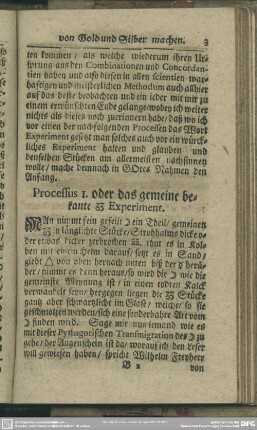 Processus 1. oder das gemeine bekante [...] Experiment