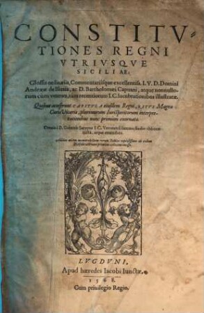 Constitutiones Regum Regni utriusque Siciliae