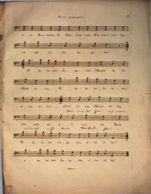 Vier komische Terzetten : für Sopran, Tenor u. Baß oder für 2 Tenöre u. Baß ohne Begl., 2. Freundinn, ich komm' mit der Zitter. - Ca. 1820. - 1. St. (Baßst.) - Pl.-Nr. 1329