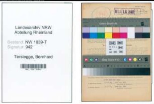 Entnazifizierung Bernhard Terstegge , geb. 06.07.1911 (Amtsrentmeister)
