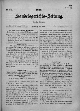 No. 16. 22. April 1876