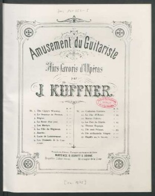 Nr. 5: Six airs favoris des Martyrs de G. Donizetti : airs favoris d'opéras