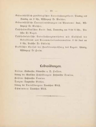 20, Leibesübungen