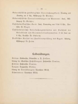 20, Leibesübungen