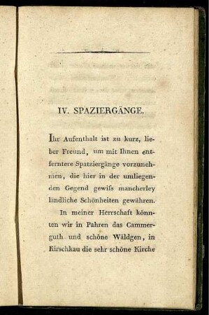 IV. Spaziergänge